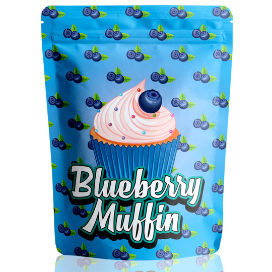 Blueberry Muffin Cali Pack Mylar Bag Tüte für Cannabis, cbd hhc h4cbd thc thcp