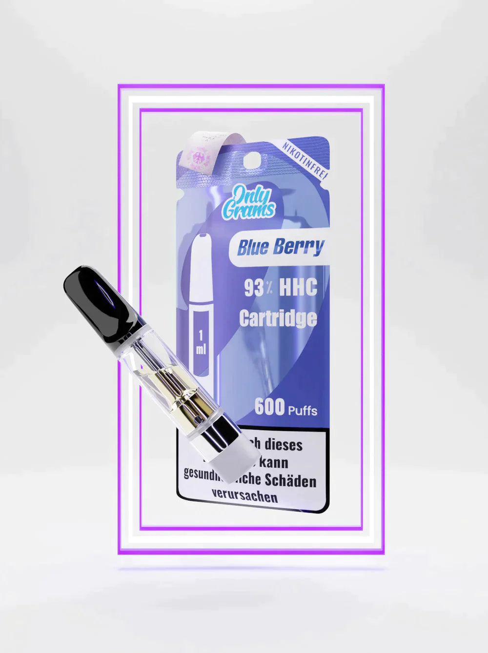 Only Grams HHC Vape Pen Cartridge | BLUE BERRY | 93% | 1ml