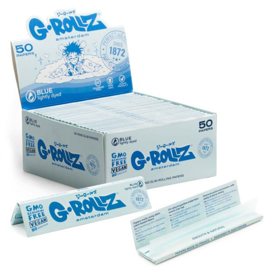 Lightly Dyed Blue King Size Papers von G-ROLLZ