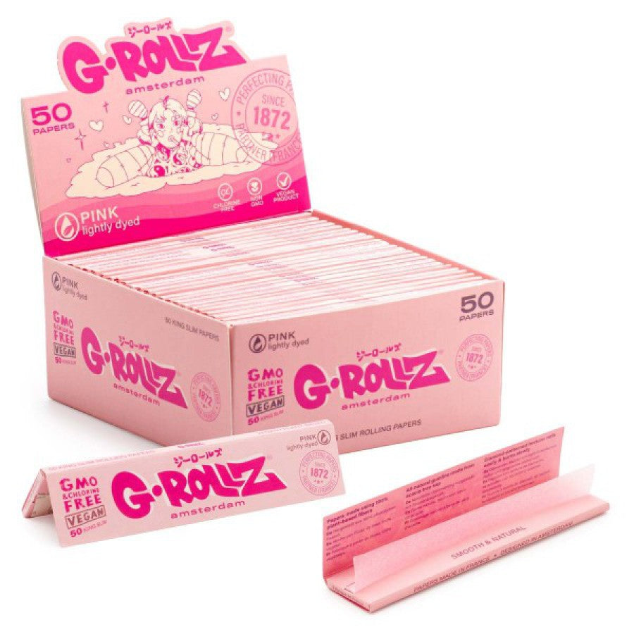 Lightly Dyed Pink King Size Papers von G-ROLLZ