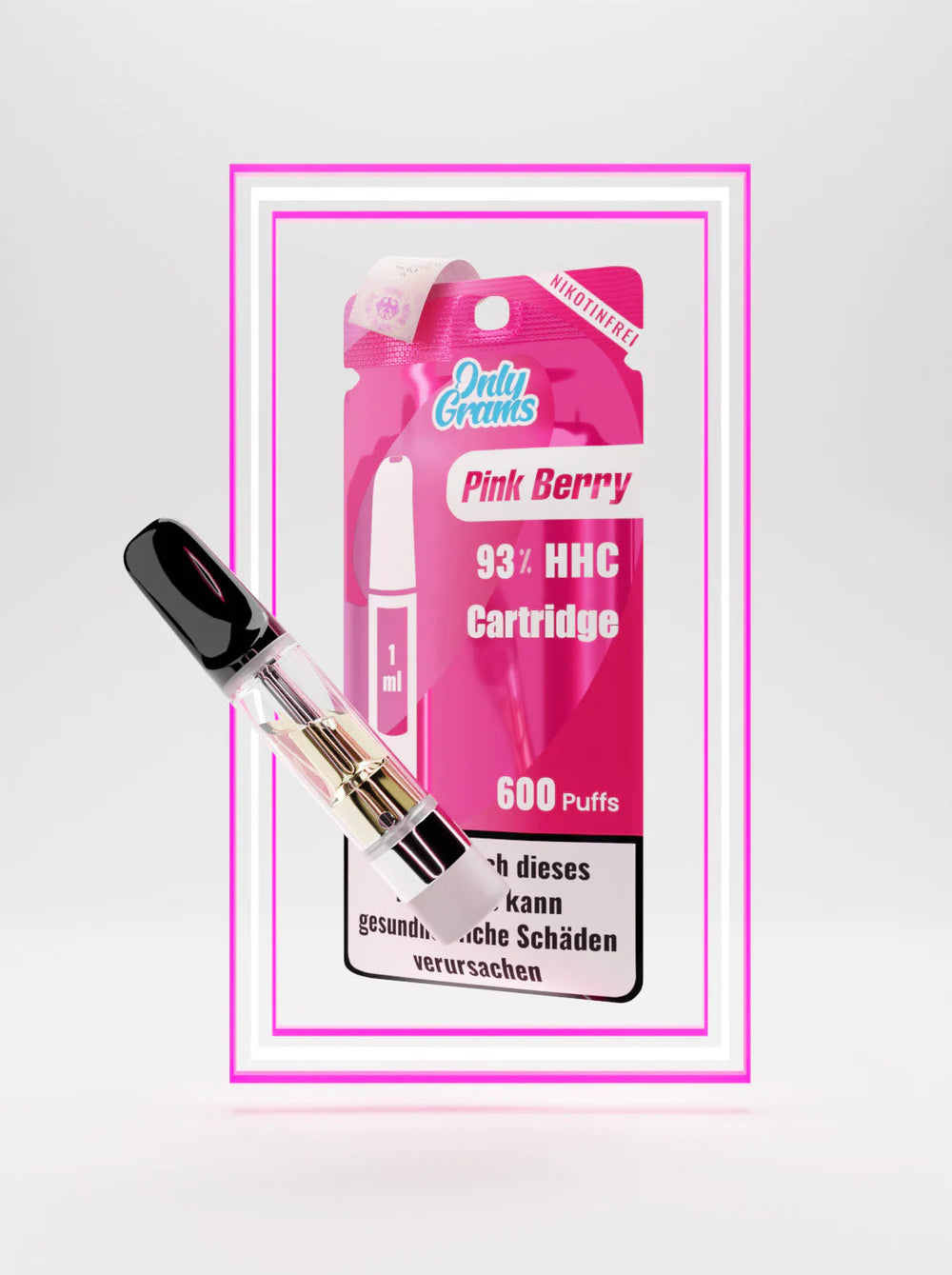 Only Grams HHC Vape Pen Cartridge | PINK BERRY | 93% | 1ml