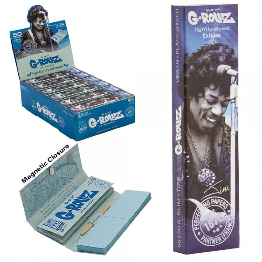 Radio Days 'Blue Spark' Unbleached Pink King Size Papers | G-Rollz