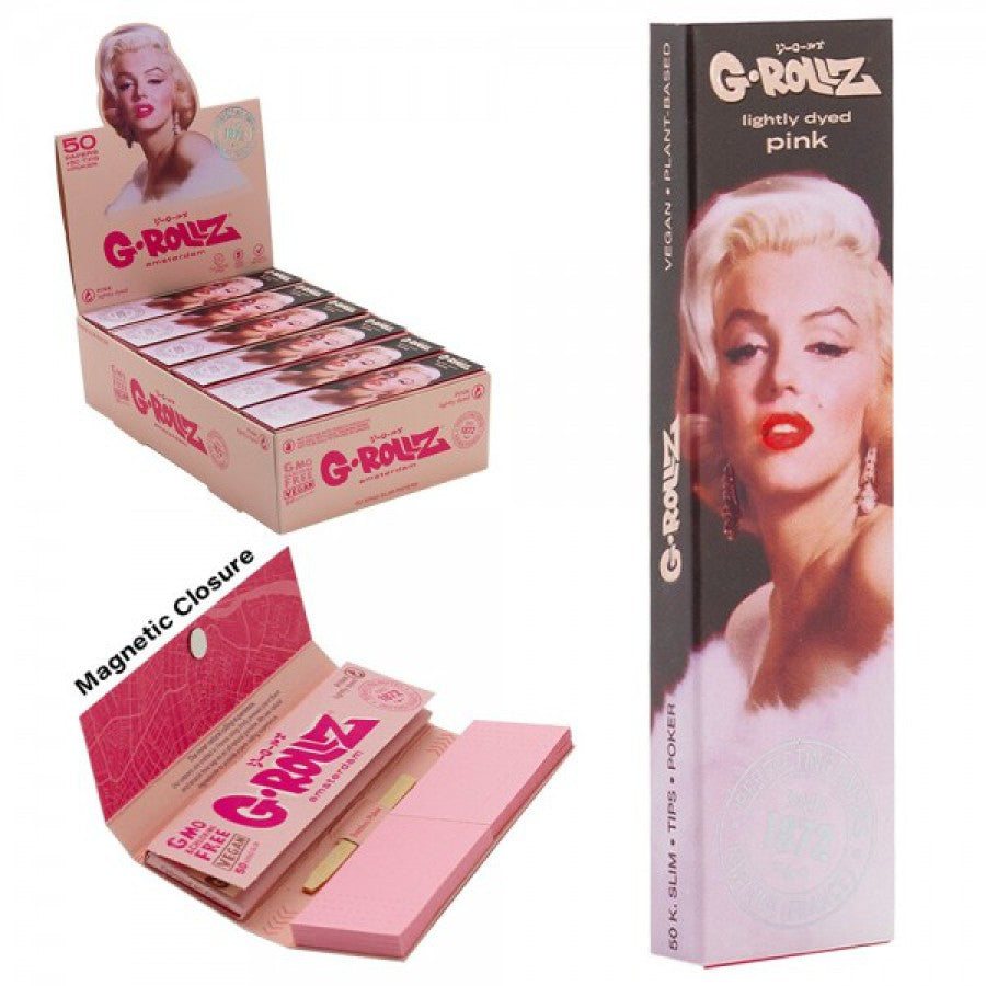 Radio Days 'Fabulous Face' Pink King Size Slim Papers von G-Rollz
