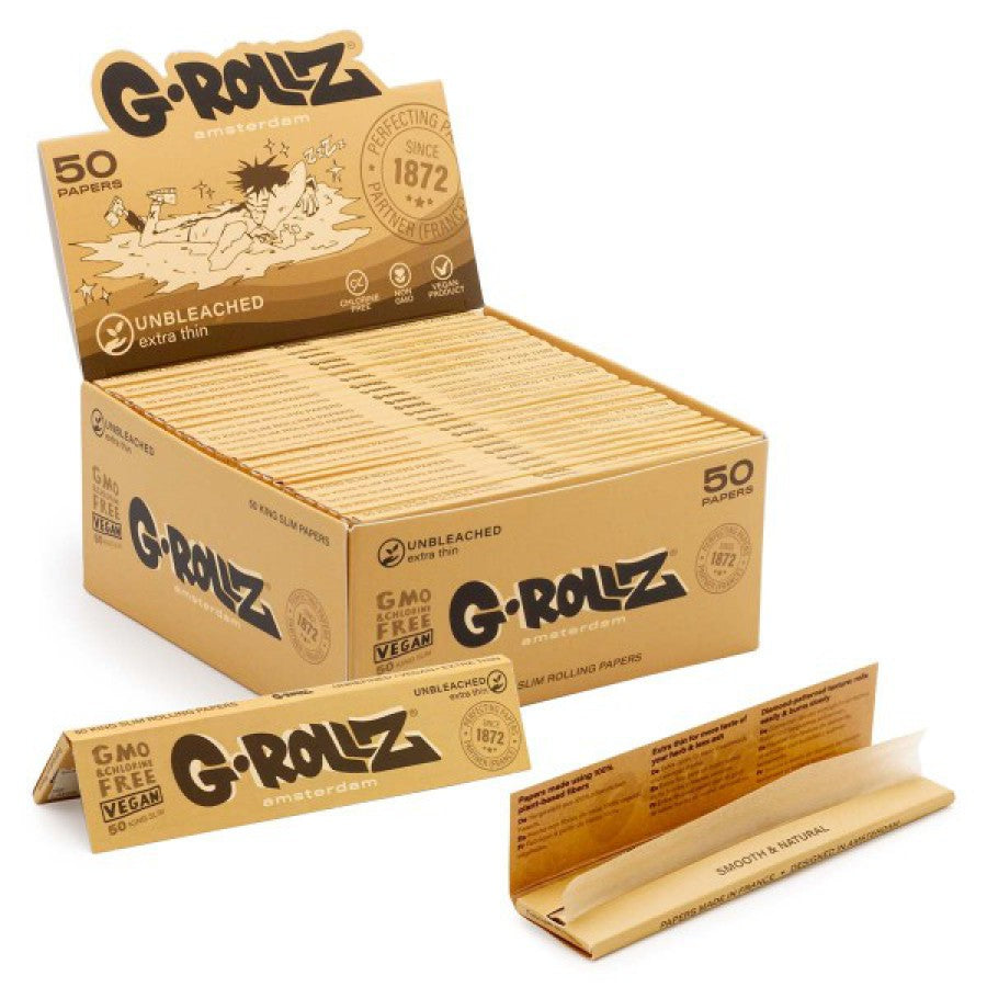 Unbleached Extra Thin King Size Papers von G-ROLLZ