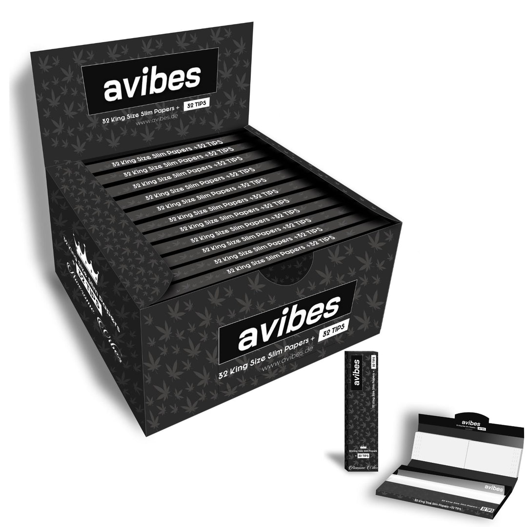 avibes® 32 King Size Slim Papers + 32 Tips