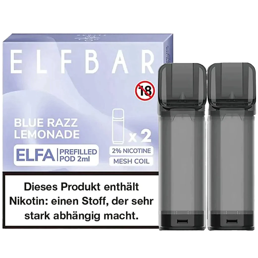 Elf Bar ELFA Prefilled Pod 2er Pack (2 x 1ml) mit dem Geschmack Blue Razz Lemonade günstig kaufen