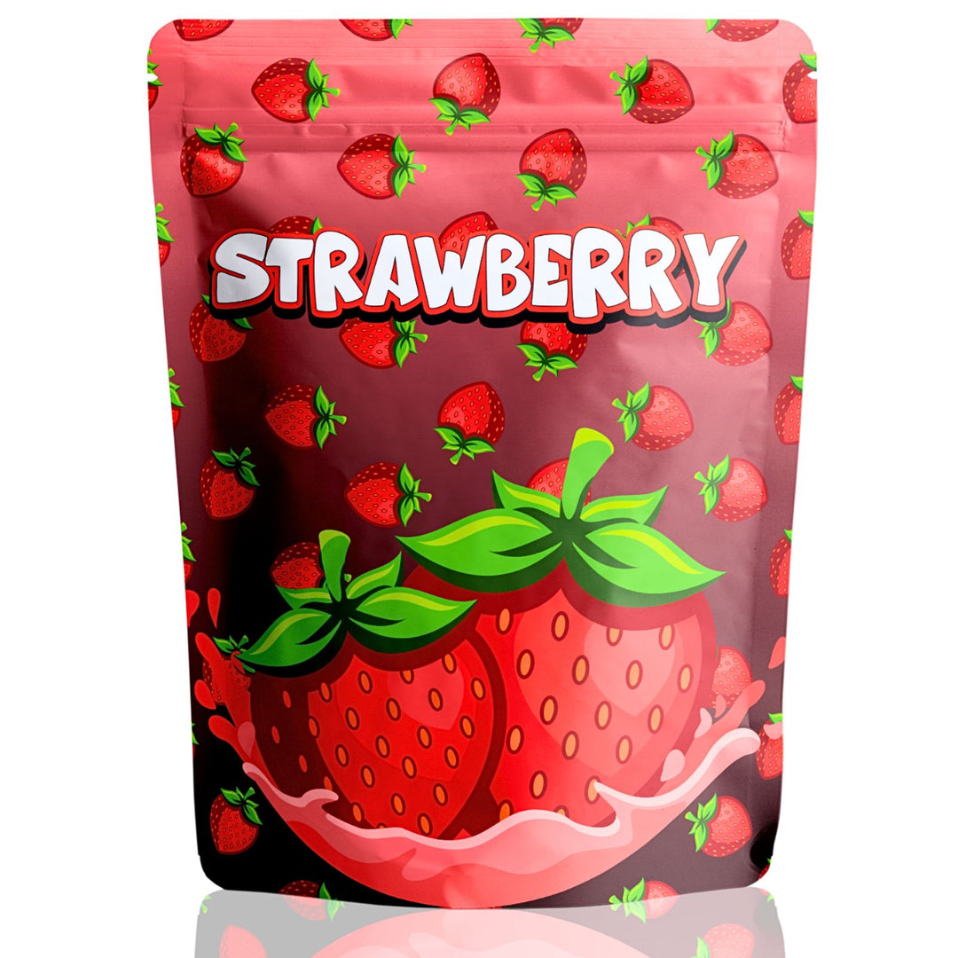 strawberry cali pack mylar bag cbd h4cbd thc thcp edibles cannabis weed tüte