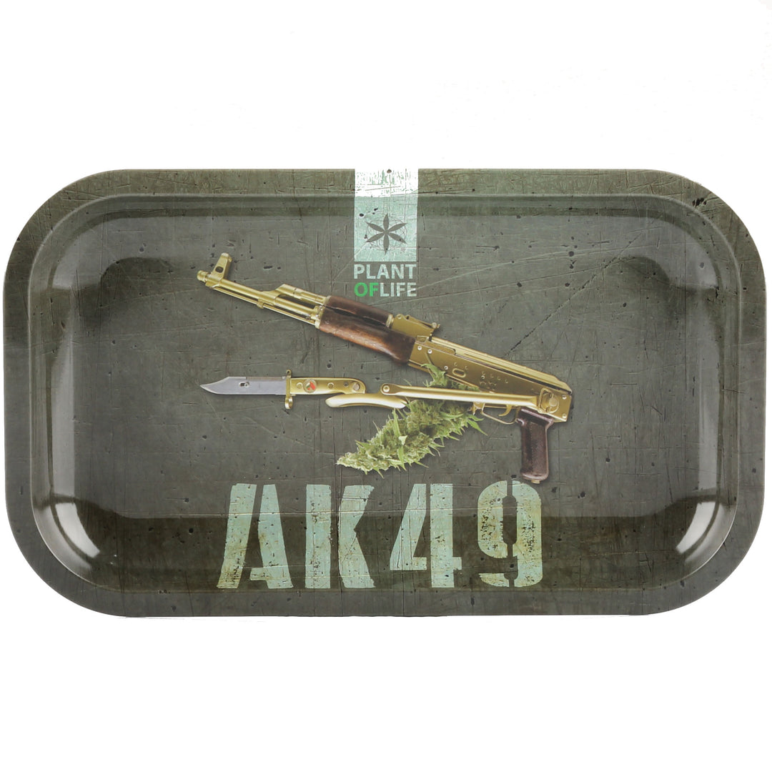AK48 AK47 Waffe mit Messer Rolling Tray Drehunterlage Dreh-Tablett Tee Untersetzer Schale Mischeschale
