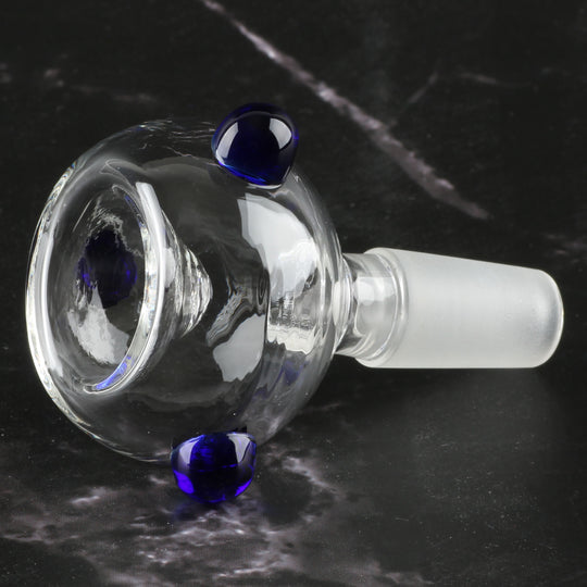 Bong-Kopf Glas-Kopf Flutschkopf Blue 18.8mm Schliff 3