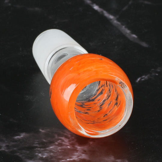 Bong-Kopf Glas-Kopf Flutschkopf BullTec Orange 18.8mm Schliff 4