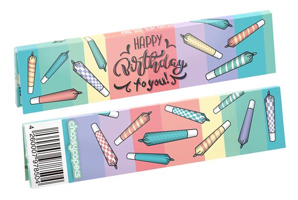 Happy Birthday King Size Slim Papers | Choosypapers