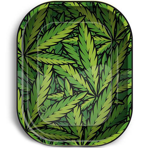 Hanfblatt Cannabisblatt Leaves Rolling Tray Drehunterlage Dreh-Tablett Tee Untersetzer Schale Mischeschale