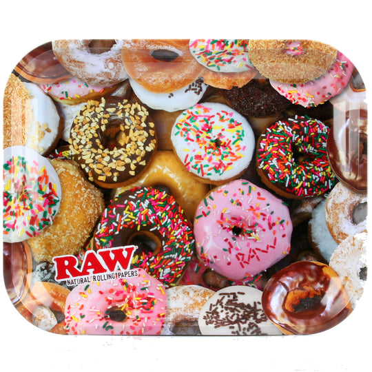 Rolling Tray Drehunterlage Dreh-Tablett Metall RAW Donut Donuts