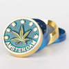 amsterdam grinder blau mit hanfblatt 3