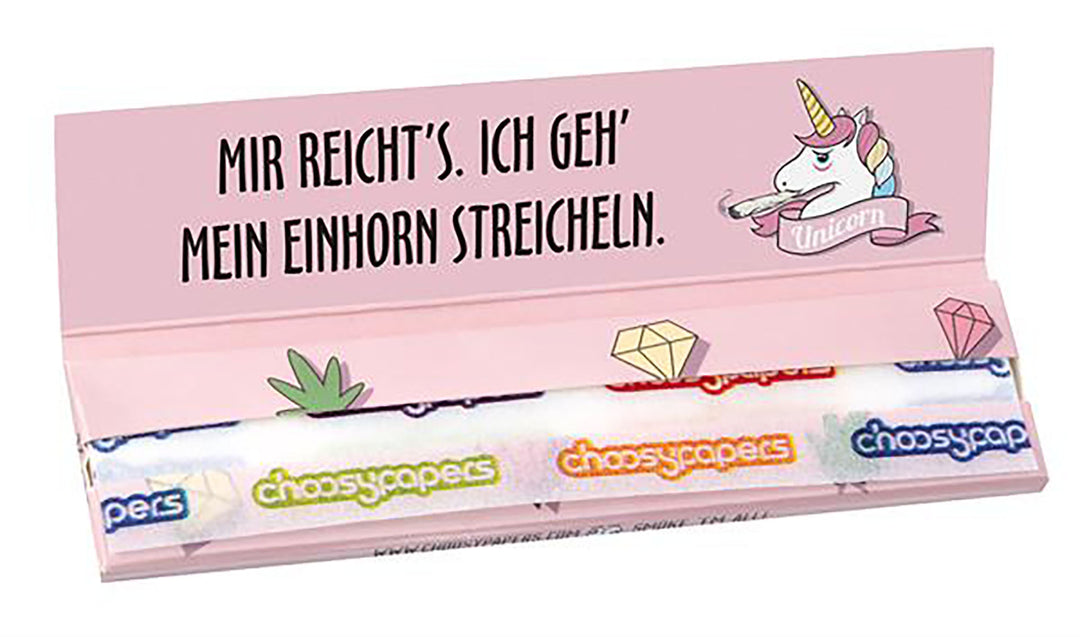avibes®-5 x Unicorn-Einhorn-King-Size Slim-Papers-Blättchen-zum-Drehen-in-Pink-Rosa-von-Choosypapers 3