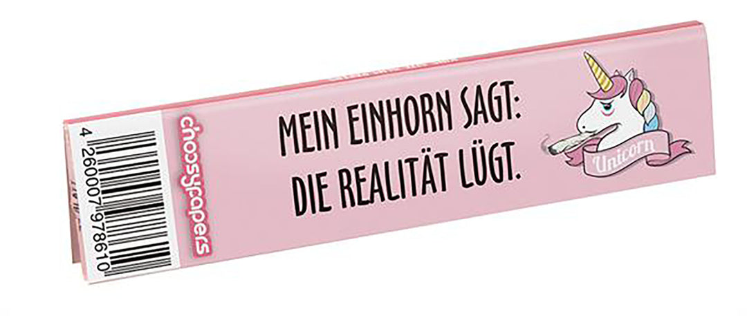 avibes®-5 x Unicorn-Einhorn-King-Size Slim-Papers-Blättchen-zum-Drehen-in-Pink-Rosa-von-Choosypapers 5