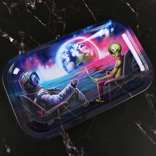 Rolling Tray Drehunterlage Dreh Tablett Mischschale Bauunterlage Blunt Orbit Alien Astronaut 3